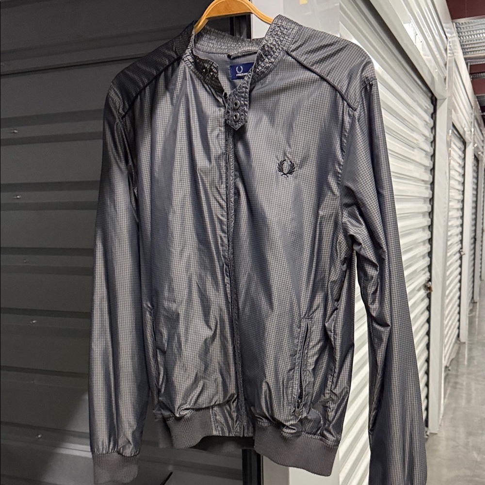 Fred Perry Charcoal Windbreaker Jacket